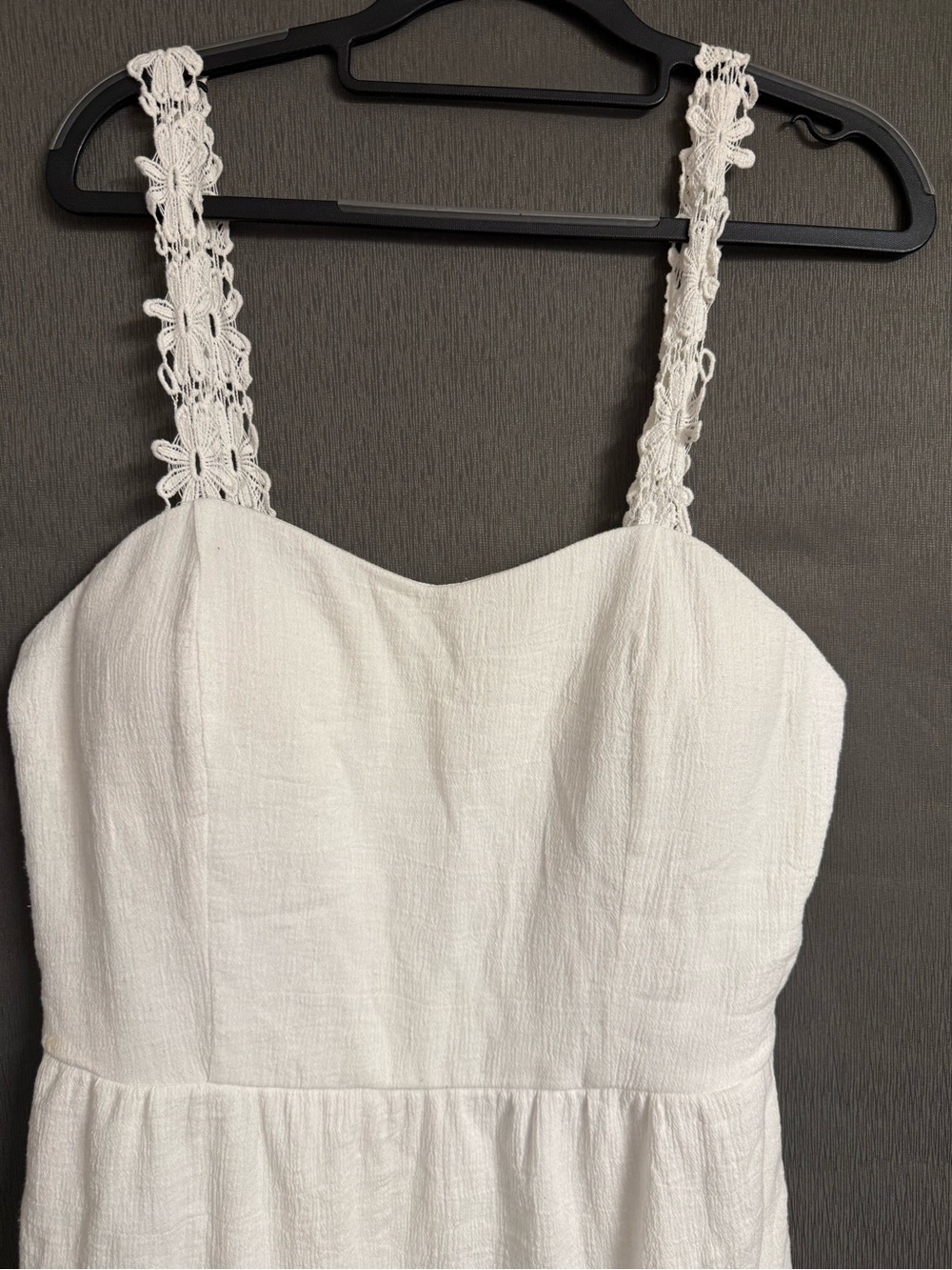Charlotte Russe White 100% Cotton cottagecore Lace Strap Mini Dress XL BRSS0594 - Picture 6 of 14
